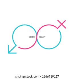 LGBT community and gender equality concept icon symbol, vector illustration