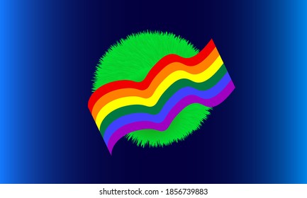 LGBT community for green ecological planet vector illustration love brings creation and kindness