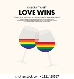 LGBT community poster template background. Design element template can be used for backdrop, brochure, banner, publication, vector illustration