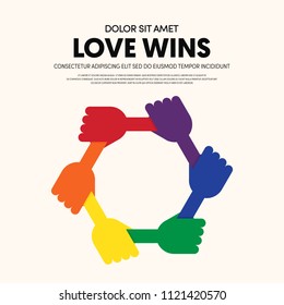 LGBT community poster template background. Design element template can be used for backdrop, brochure, banner, publication, vector illustration