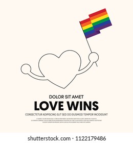 LGBT community poster template background. Design element template can be used for backdrop, brochure, banner, publication, vector illustration
