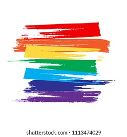 LGBT concept. Flag Pride Rainbow Lgbt Lesbian. Vector hand drawn