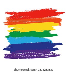 LGBT concept. Flag Pride Rainbow Lgbt Lesbian. Vector hand drawn.