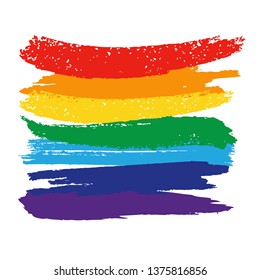 LGBT concept. Flag Pride Rainbow Lgbt Lesbian. Vector hand drawn