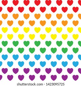 LGBT concept. Flag Pride Rainbow. Heart rainbow flag.