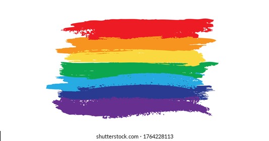 LGBT concept. Flag Pride Rainbow Lgbt Lesbian. Vector hand drawn