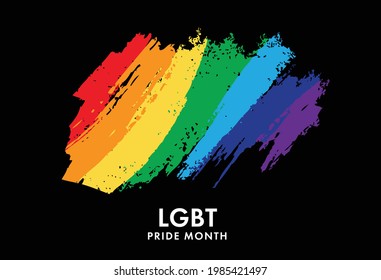 LGBT concept. Flag Pride Rainbow Lgbt Lesbian. Vector illustration.	