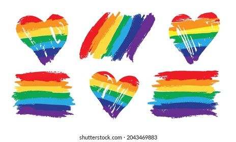 LGBT concept. Flag Pride Rainbow Lgbt Lesbian. Grunge Vector illustration.	
