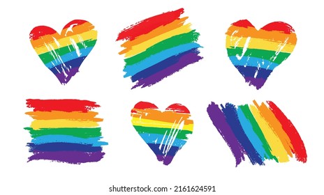 Concepto LGBT. Bandera Orgullo Arcoiris Lgbt Lesbiana. Ilustración vectorial.	