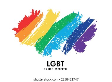 LGBT concept. Flag Pride Rainbow Lgbt Lesbian. Vector hand drawn.	
