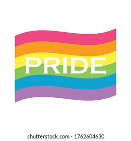 LGBT concept. Vector illustration for Pride month event celebration. Rainbow flag.
