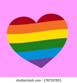  LGBT culture symbol.Pride vector icon.Collection of Color rainbow flag. Hand drawn pride.Isolated. 