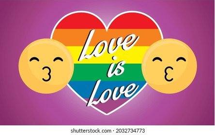 lgbt Emoji love is love Cartoons 