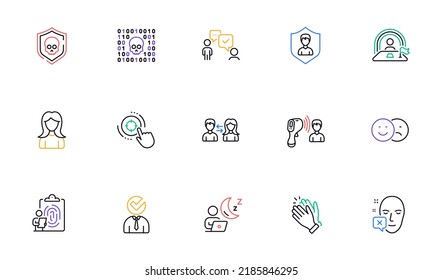 Lgbt, Face Declined And Vacancy Line Icons For Website, Printing. Collection Of Like, Shift, Woman Icons. Seo Target, Consulting Business, Binary Code Web Elements. Bicolor Outline Lgbt Icon. Vector