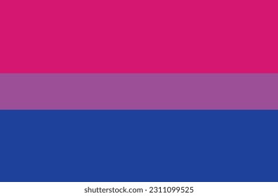 LGBT flag, Bisexual Pride Flag, rainbow color love symbol, pride month in June, vector illustration. 