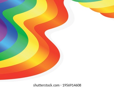 Lgbt flag Bright colored background. Vector graphics.
