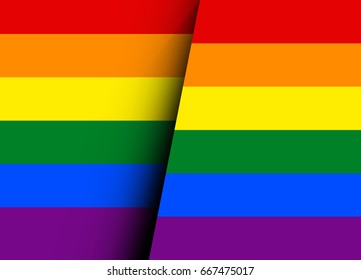 LGBT flag colors banner. Vector illustration