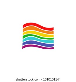 lgbt flag doodle icon