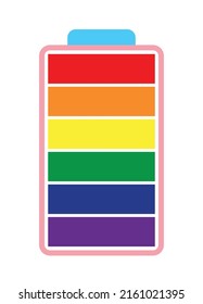 LGBT flag. Energy symbol. Symbol of freedom.