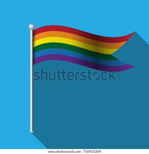 Lgbt Flag Icon Colors Rainbow Flaga Stock Vector Royalty Free 750923284