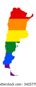LGBT flag map of Argentina