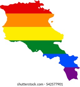 LGBT flag map of Armenia