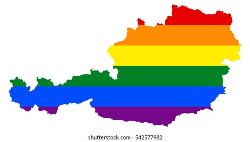 LGBT flag map of Austria