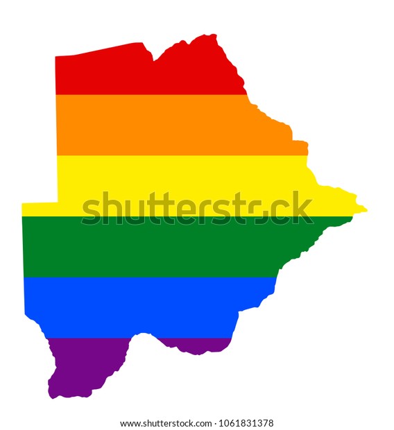 Lgbt Flag Map Botswana Vector Rainbow Royalty Free Stock Image