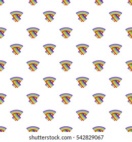 LGBT flag pattern. Cartoon illustration of LGBT flag vector pattern for web