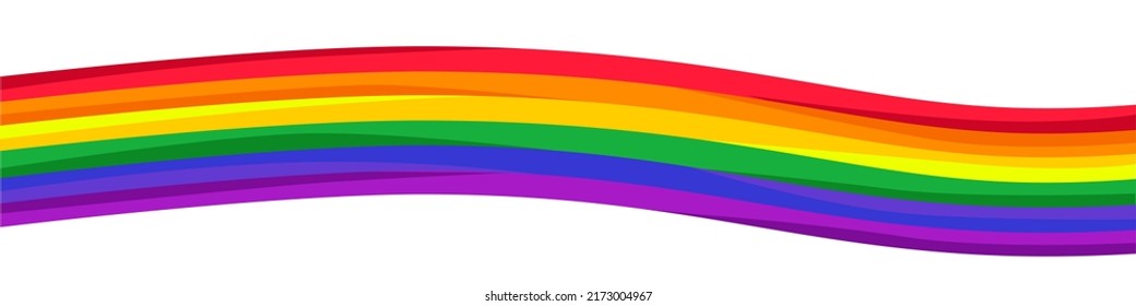 LGBT-Flagge. Hochzeitstag, Vektorsymbol. Rainbow-Liebeskonzept. Menschenrechte und Toleranz. LGBTQ+-Symbole für Homosexuelle und Lesben. Symbolvorlage. Vektorgrafik einzeln auf weißem Hintergrund.