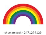 LGBT flag, rainbow color love symbol, pride month in June, vector illustration. 