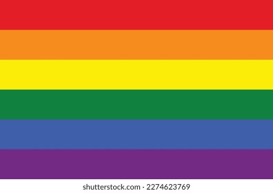 LGBT flag, rainbow color love symbol, pride month in June, vector illustration. 