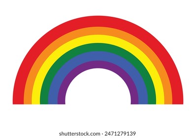 LGBT flag, rainbow color love symbol, pride month in June, vector illustration. 