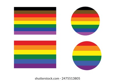 LGBT flag, rainbow color love symbol, pride month in June, vector illustration. 