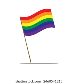 LGBT flag in Rainbow color, LGBT Pride symbol vector illustration
