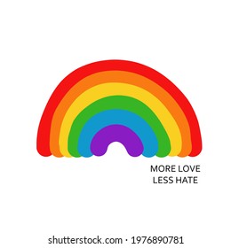 LGBT flag rainbow logo icon sign Pride month symbol Love concept Human rights and tolerance Cartoon children's style Fashion print clothes apparel greeting invitation card cover banner booklet poster