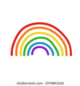 LGBT flag rainbow logo icon sign Pride month symbol Love concept Human rights and tolerance Cartoon children's style Fashion print clothes apparel greeting invitation card cover banner booklet poster