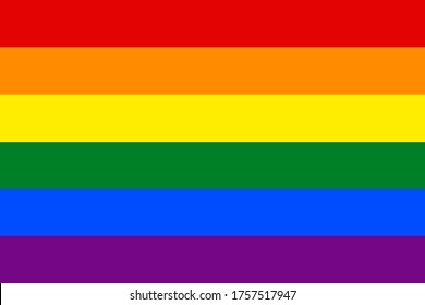 LGBT flag. Rainbow pride movement symbol. The graphic element saved as a vector illustration in the EPS file format for used in artistic and design projects.