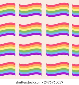 LGBT flag seamless pattern. Pride Month