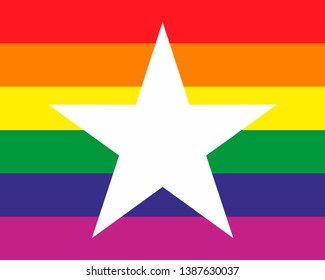 Lgbt Flag With A Star