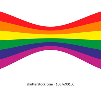 Lgbt Flag Support Symbol In Rainbow Colors. Icons, Logo Template