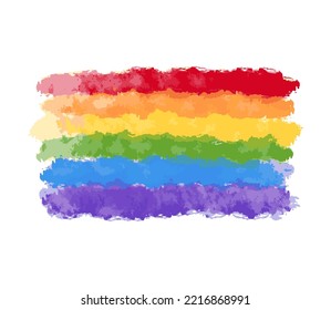 LGBT flag symbol. Colorful rainbow banner background design