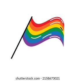 Lgbt Flag Symbol Icon Isolated Stock Vector (Royalty Free) 2158673021 ...