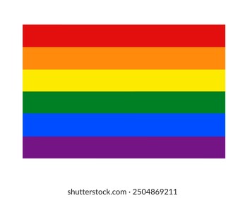 lgbt flag with white backround, vector