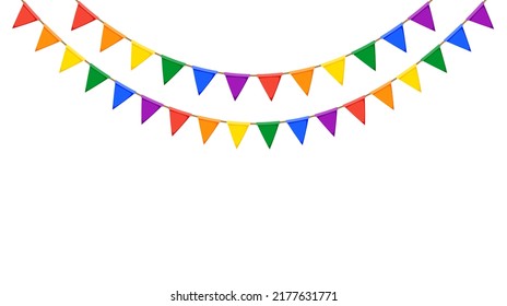 Lgbt Garland Rainbow Color Pennants Chain Stock Vector (Royalty Free ...