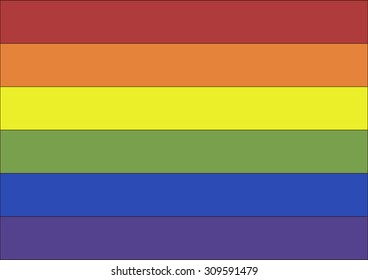 LGBT Gay flags, flat vector illustration