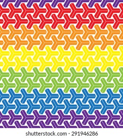 LGBT Gay love concept - Rainbow geometric seamless pattern design texture. Vector Background