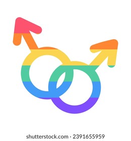 LGBT gender symbol isolated on white background. LGBTQ. Symbol of the LGBT pride community. Rainbow.