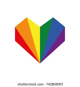 LGBT Geometric Heart