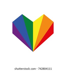 LGBT Geometric Heart